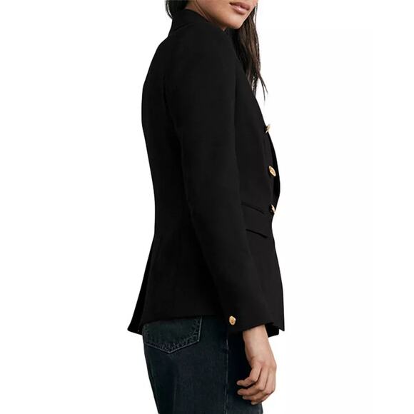 rag & bone Blazer Preston Crepe Notch Lapel Women's Size 4‎ Black - Picture 13 of 13